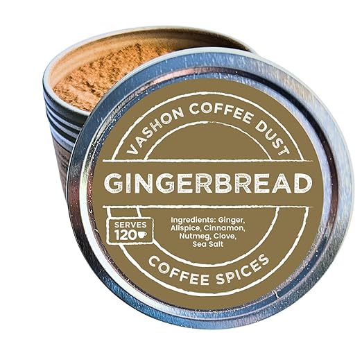 Coffee Dust - Gingerbread | Coffee Spice Blend to Flavor Coffee and Tea | Cinnamon, Ginger, Allspice, Clove, Nutmeg | Ideal Gift for Coffee Lovers | No Sugar, No Artifical Flavors, 120 Servings