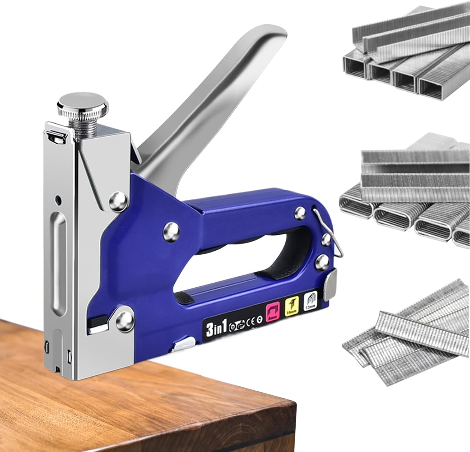 Staplers for Desk Heavy Duty,High-Capacity Manual Dispenser with 3,000 Staple | Upholstery Stapler Heavy Duty,for Crafts Carpentry Decoration DIY Desk Upholstery Construction