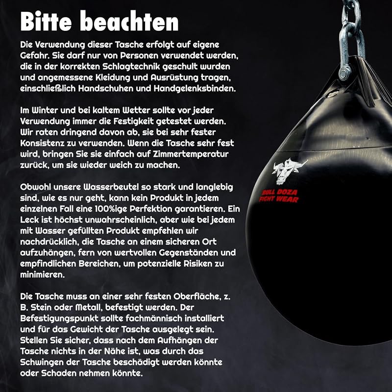 BULL DOZA FIGHT WEAR vízálló ütőzsák 30cm 14kg edzéshez