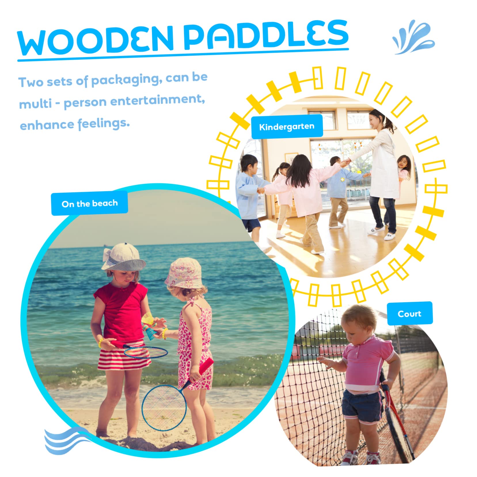4 Racchette Badminton in Resistenti e Pratiche per Giochi Spiaggia e Outdoor per Divertimento e Accessori Sportivi Versatili