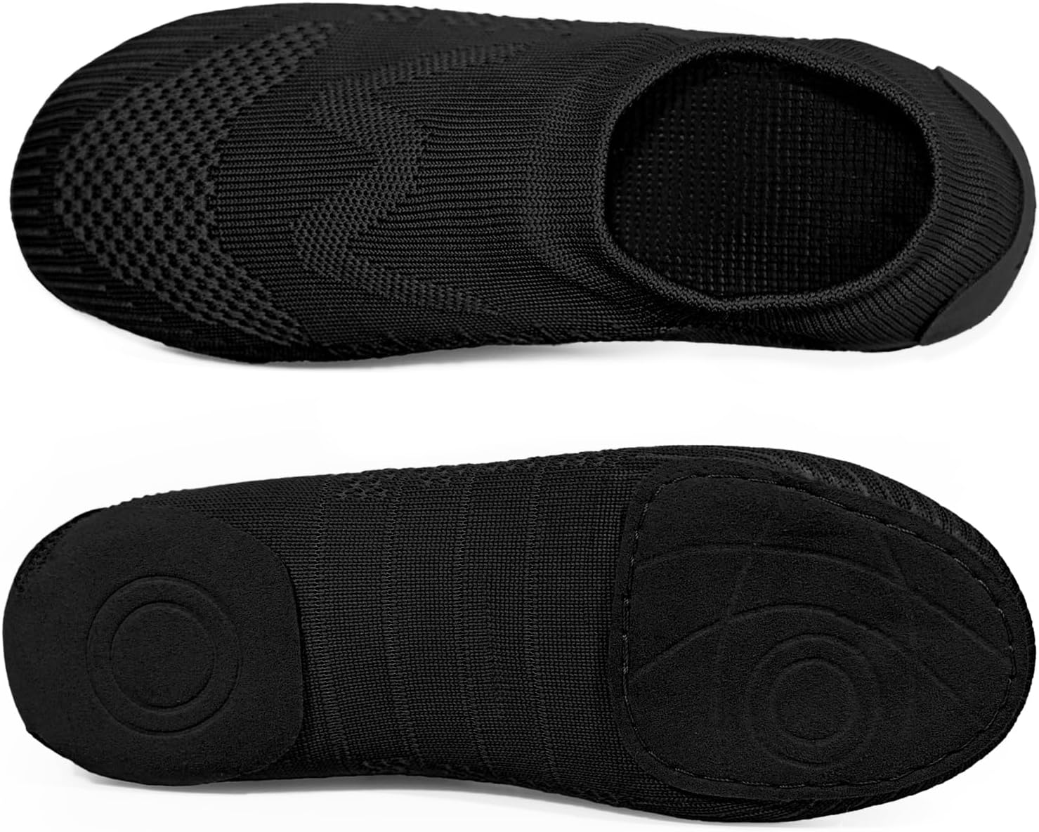 Jazz Shoes for Women and Men's Knit Slip-on Flat Dance Shoes Breathable Lightweight for Cheerleading Training