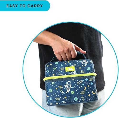 Miniatura 4 de Arctic Zone Cubo de almuerzo para niños con bolsa de hielo de 7.41 oz y recipiente para sándwich, Space Odyssey