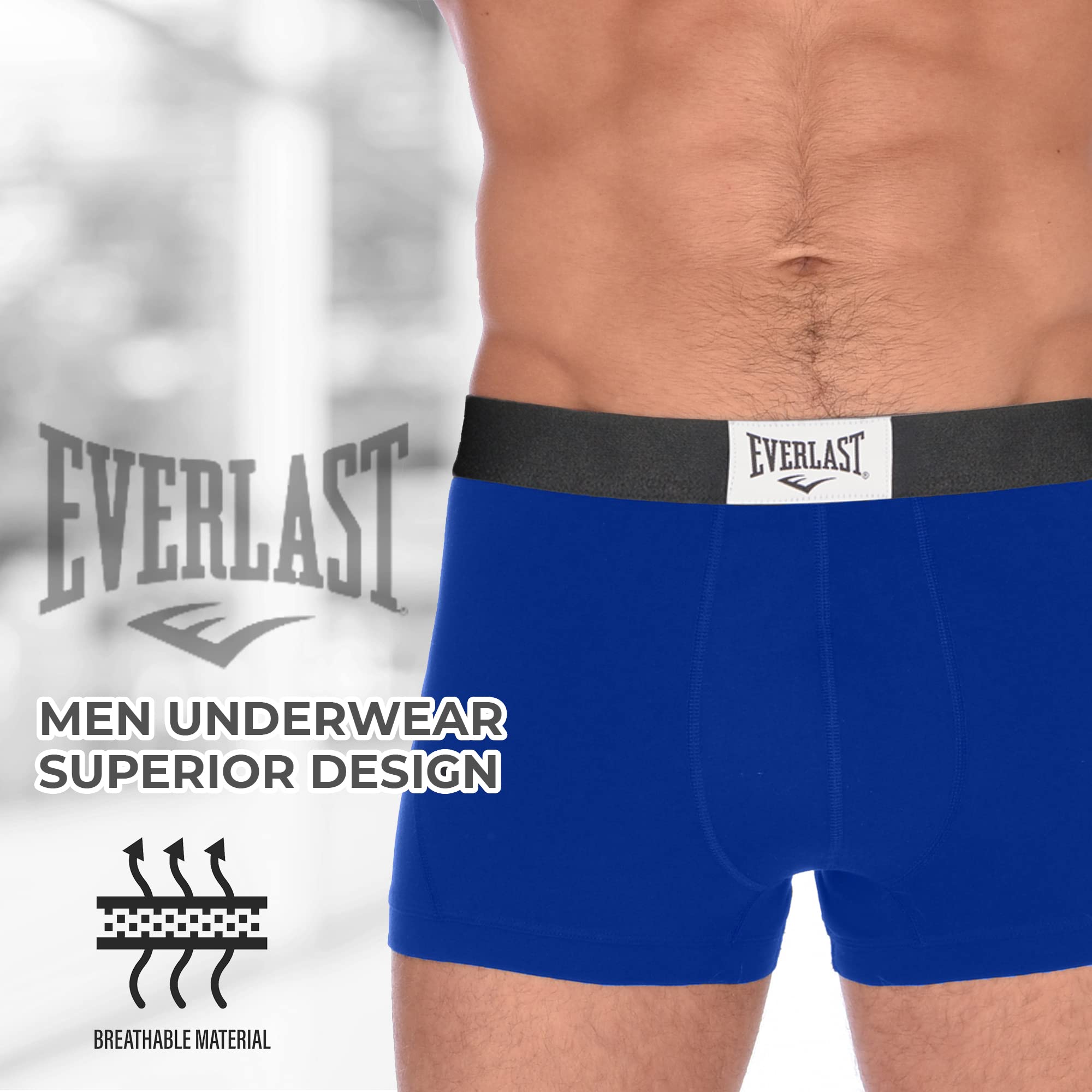 EverlastPerformance Boxer Briefs for Men Pack of Breathable Tagless  Mens Boxer Briefs, Moisture Wicking Mens Underwear