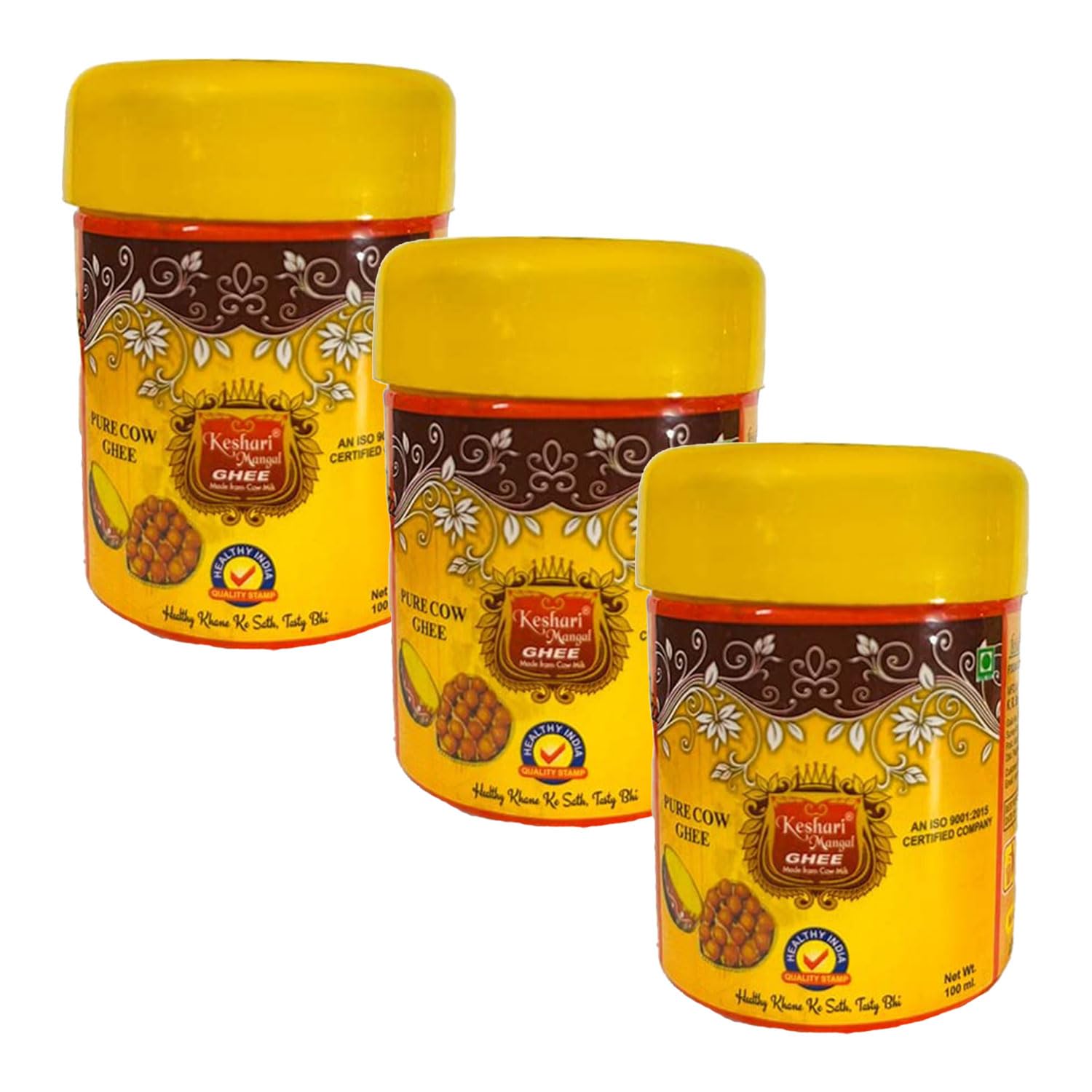 Keshari Mangal Pure and Natural Cow Desi Ghee | 100 Gm | Highly Nutritious | Helps Keep Your Heart Healthy | Boost Immunity & Energy (Pack of 3) (B0CZRW8X3F) Amazon Price History, Amazon Price Tracker
