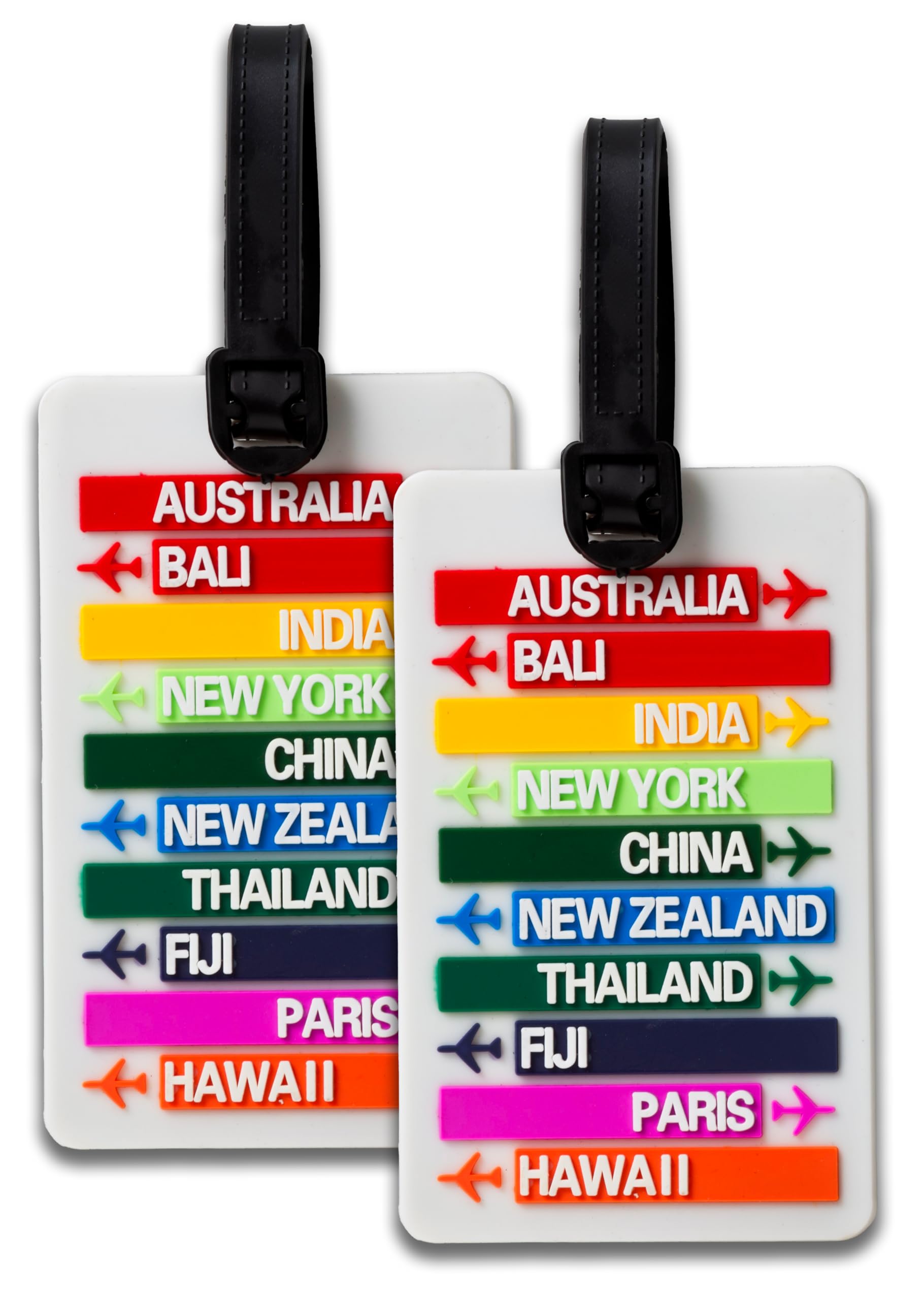 Etichette Per Valigie In Plastica Resistente - 2 Unità, Con Cordino In Gomma, Personalizzabili - Foto 10