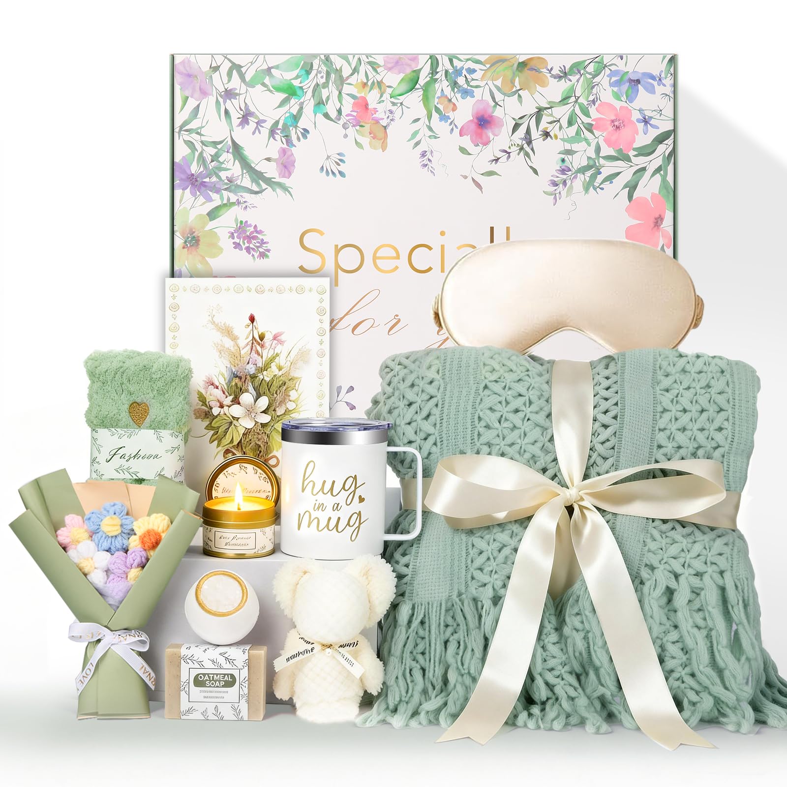 11PCS Self Care Gifts for Women Get Well Soon, Birthday for Women Care Package, Sympathy Gift Baskets Spa Thinking of You Inspirational Valentine's Day Gifts for Her Mom Wife Girlfriend-image-28
