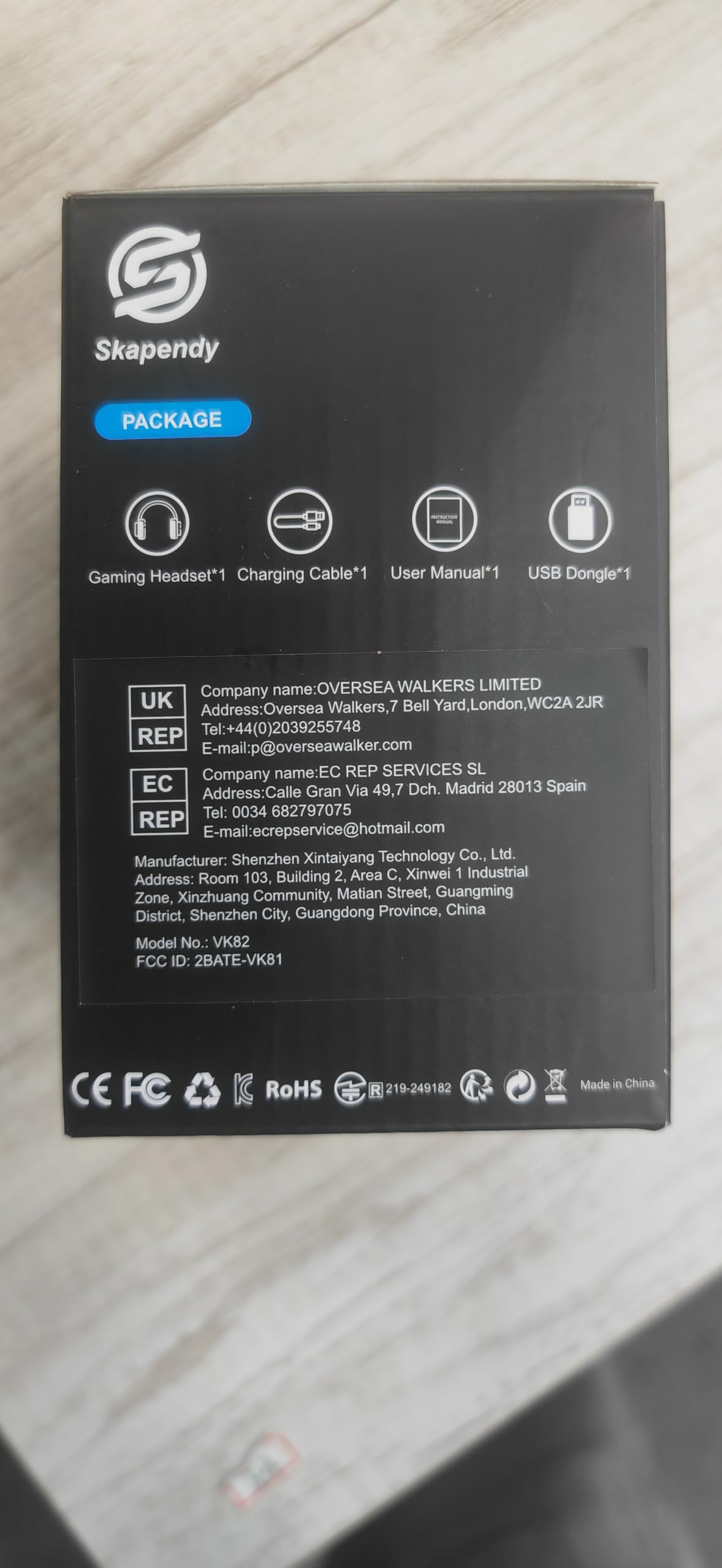 VK82 Casque Gaming sans Fil avec Microphone, 2.4GHz Casque Bluetooth Annulant Le Aruit pour Ps4, Ps5, PC, Switch, Mac, Casque de Jeu Pliable avec Éclairage RGB, Batterie de 50h -Noir Vert