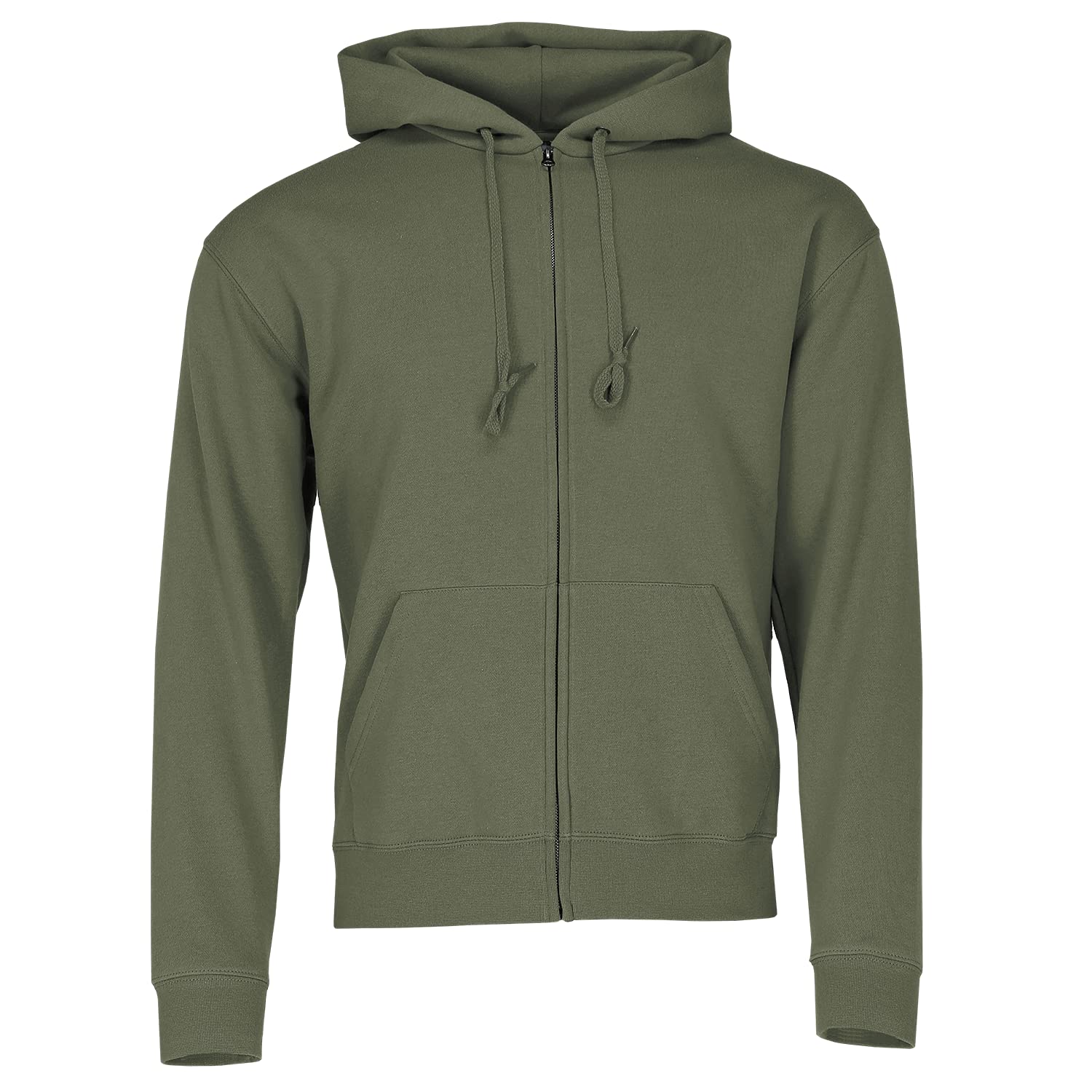 Fruit of the Loom Men's Zip front Premium Hooded Sweat, Classic Olive, Medium