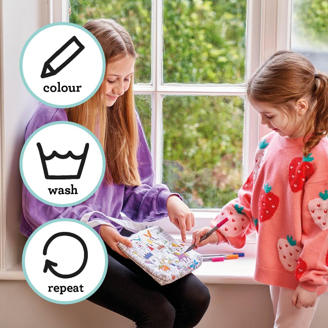 eatsleepdoodle Snug kleurrijke pyjama's voor kinderen met 10 wasbare pennen, 4 - 5 jaar, 6-7 jaar