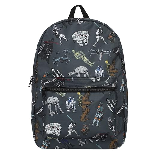 Bioworld Star Wars Multi Character AOP Adult 17" Laptop Backpack
