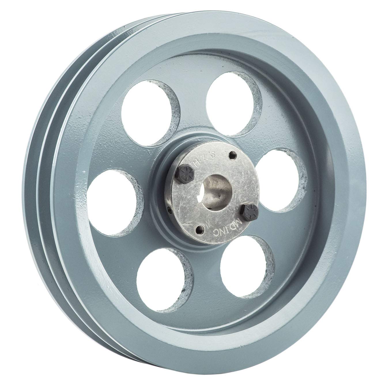 Cast Iron 8.75" Dual Groove Pulley Belt B Section 5L with 7/8" Sheave Bushing 2BK90H