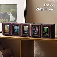 Vista 4 de Caja de cartas para MTG Commander, diseño patentado, pantalla Commander, se adapta a 100 tarjetas de doble manga, ladrillo de tarjetas de 35 puntos