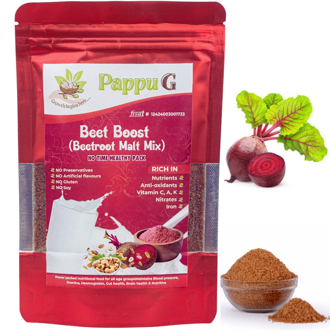 BEET BOOST | Beetroot Malt Mix | Power packed | 100% NATURAL Health drink for Kids & Adults | 250g