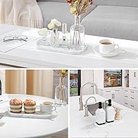 Vista 7 de Luxspire Bandeja de tocador de baño, bandeja de cocina de resina hecha a mano, bandeja ovalada para tanque de inodoro, bandeja organizadora