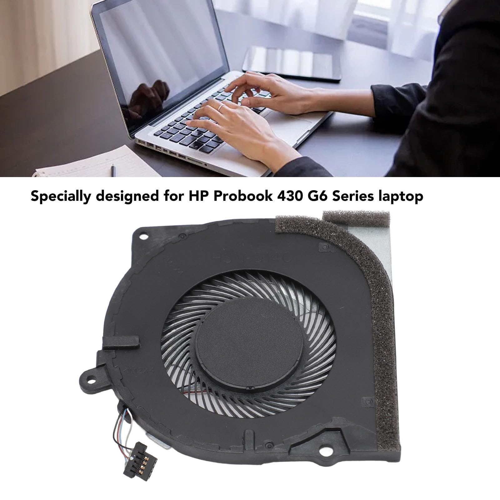 Ventola di Raffreddamento CPU per HP Probook Serie 430 G6, Dissipatore di Ricambio per CPU Portatile a 4 Pin, per un Raffreddamento Migliorato