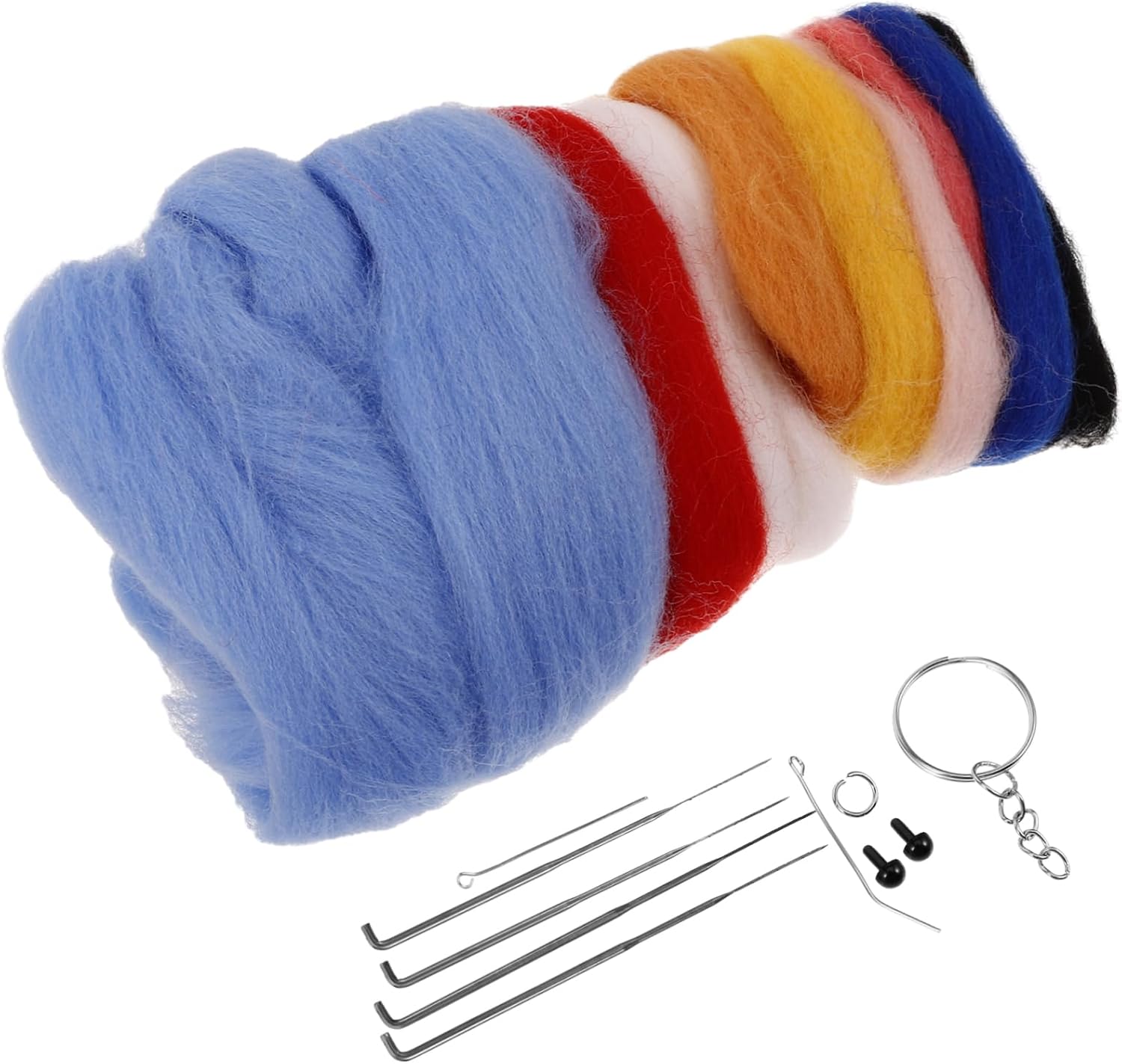 VILLCASE 3sets Craft Supply Needle Felting Kit for Ornaments Convenient Starter for Adults and Beginners Soft Comfortable Felt for Creative Projects