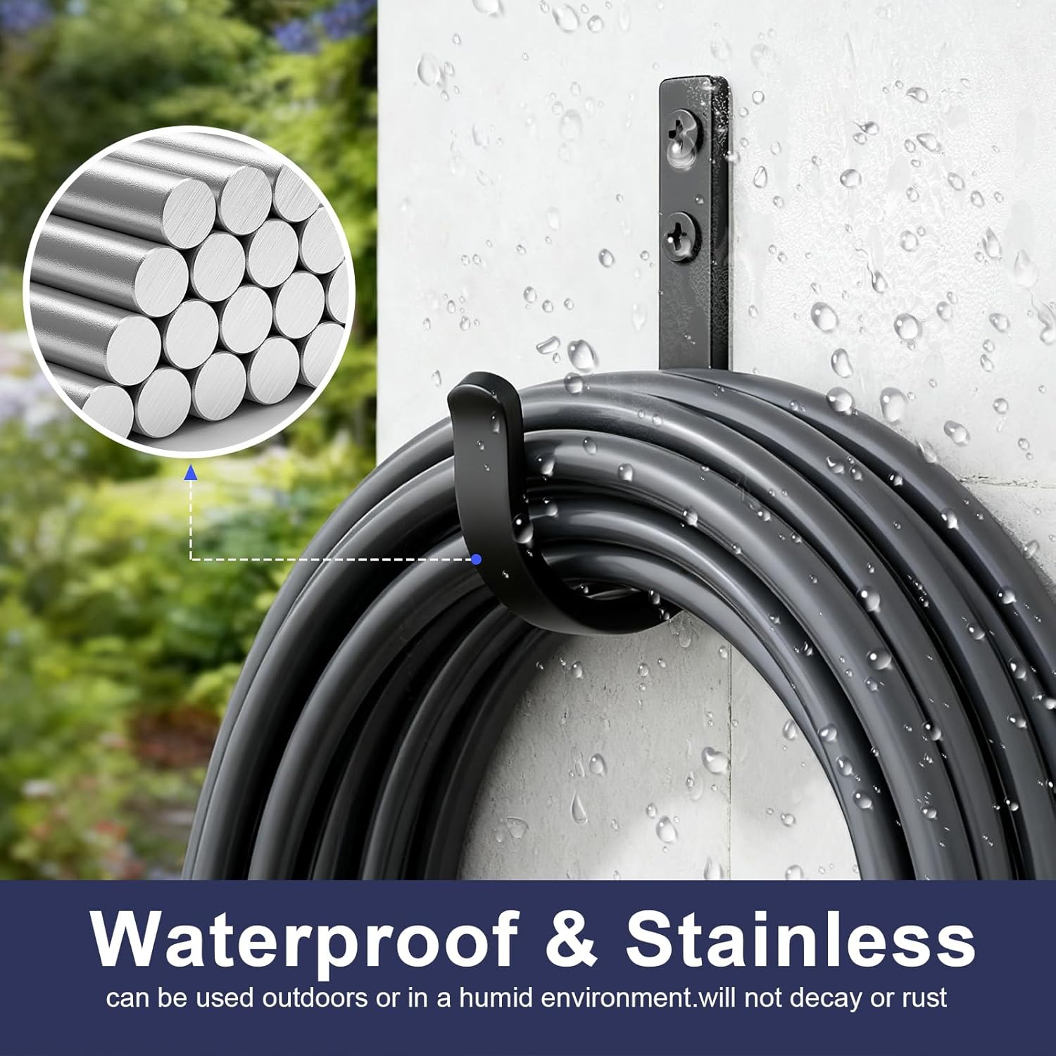 Wall Hooks 4 Pack, 22LB Load-Bearing Black Metal Heavy Duty Hooks with Expansion Nails - Wall Mounted Coat Rack, Key Holder, Towel Hanger for Bathroom, Kitchen, Outdoor - Decorative Hooks