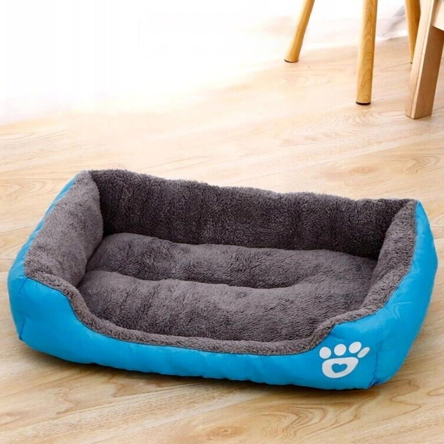 Kuber Industries Dog & Cat Bed|Super Soft Plush Top Pet Bed|Oxford Cloth Polyester Filling|Machine Washable Dog Bed|Rectangular Cat Bed with Rise-Edge Pillow|QY036B-S|Sky Blue (B0CX4YM4FL) Amazon Price History, Amazon Price Tracker