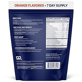 Real Ketones MCT & BHB Exogenous Ketones Drink Mix Packets Elevate Keto Electrolytes Powder Packets No Sugar with 4 Main Electrolytes Plus Hydrating Proprietary Keto BHB - 7-Pack Orange