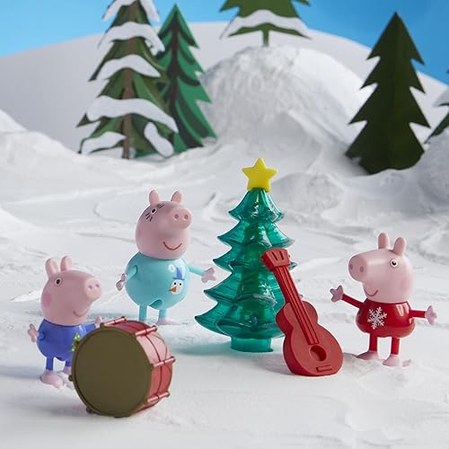 Miniatura 5 de Peppa Pig Peppa's - Calendario de Adviento para niños, contiene 24 juguetes sorpresa, 4 figuras familiares navideñas; a partir de 3 años