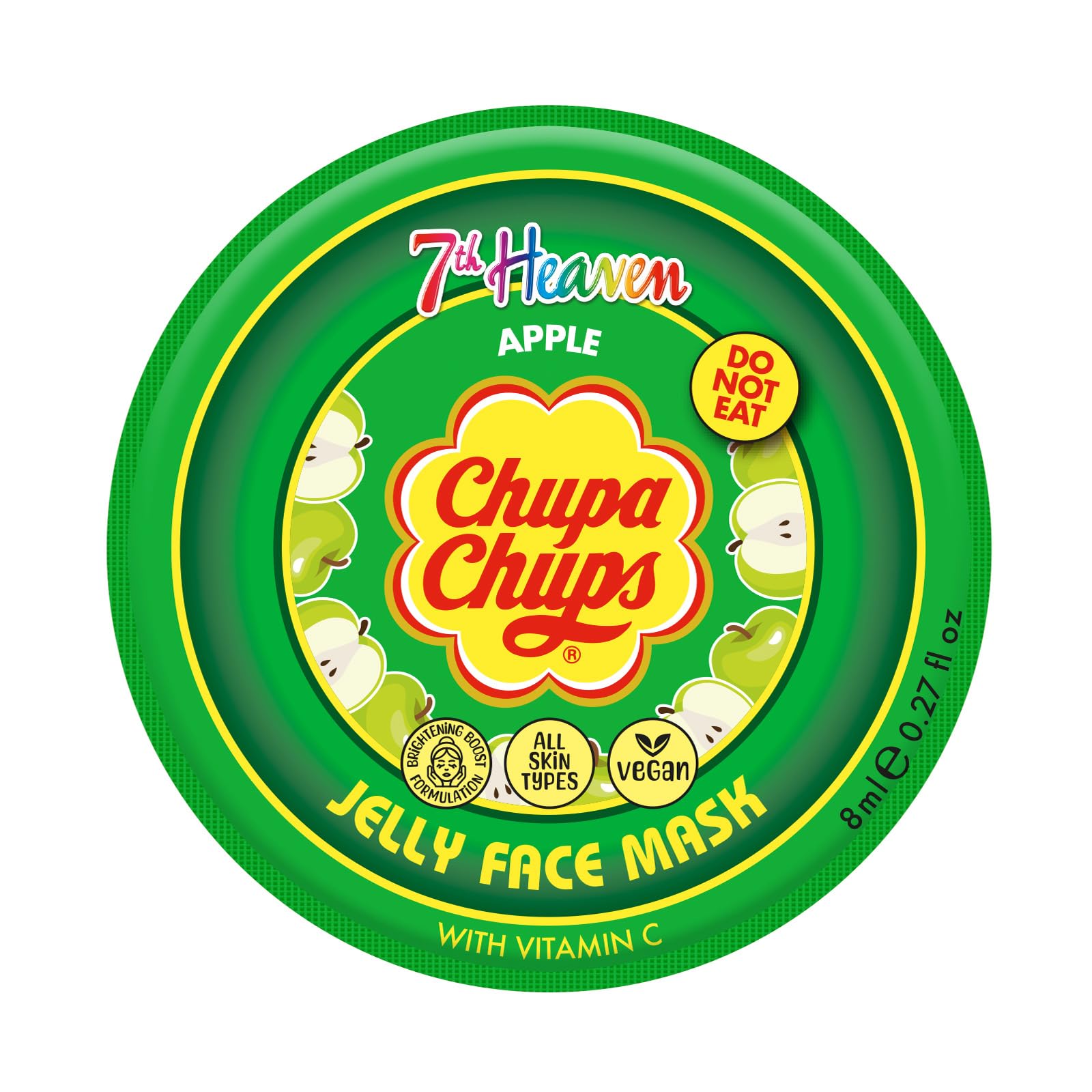 7th Heaven x Chupa Chups Jelly Face Mask (Apple) Jelly Mask with Vitamin C, Vegan - Genuine 7th Heaven Face Masks Skincare
