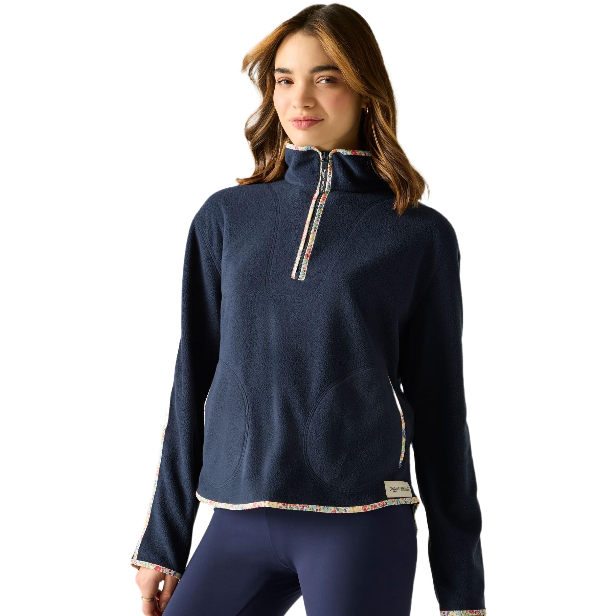 Regatta Girls Blue Womens Cath Kidston Printed Half Zip Fleece in Size 10, Sports Direct