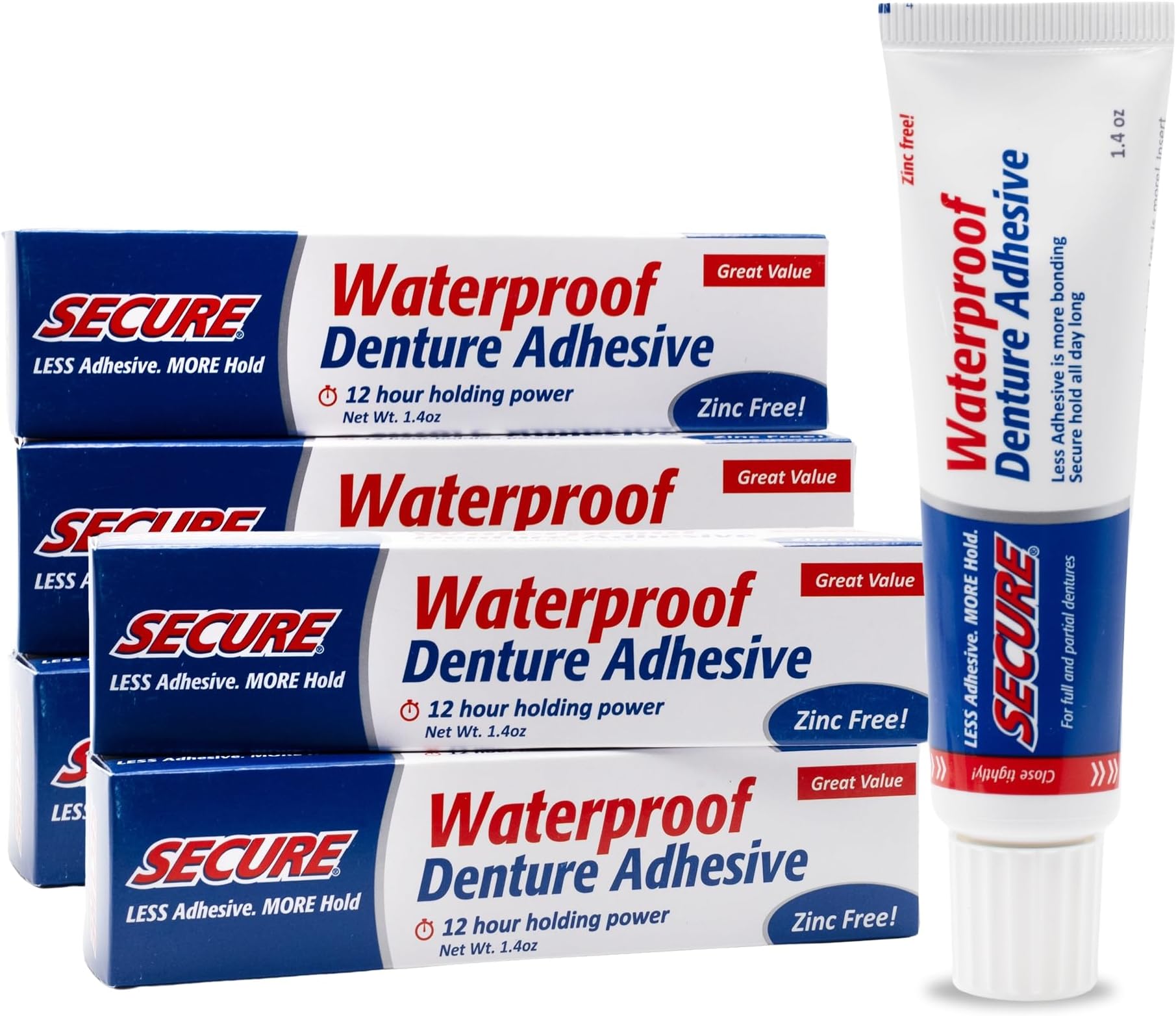 DenTek Secure Denture Bonding Cream 1.4 oz by Bioforce USA / 1.4 oz. ( Multi-Pack)