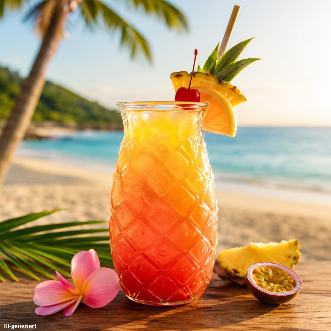 MamboCat Set di 4 bicchieri da cocktail Pina ananas 400 ml, altezza 14,8 cm, per 4 persone, bicchiere trasparente con rilievo ananasi