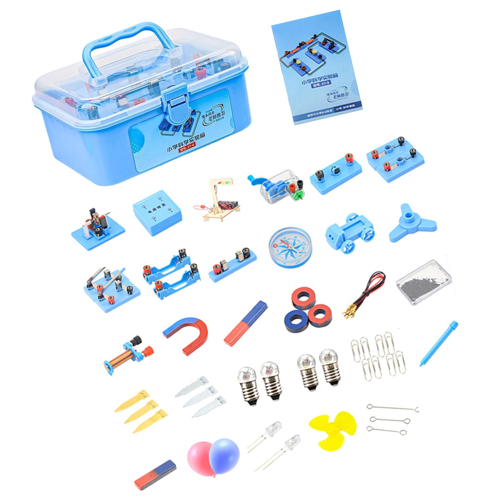 Caja de experimentos de circuito de física, montaje manual, herramienta de demostración de experimentos de electromagnetismo para proyectos de electricidad de laboratorio de ciencias