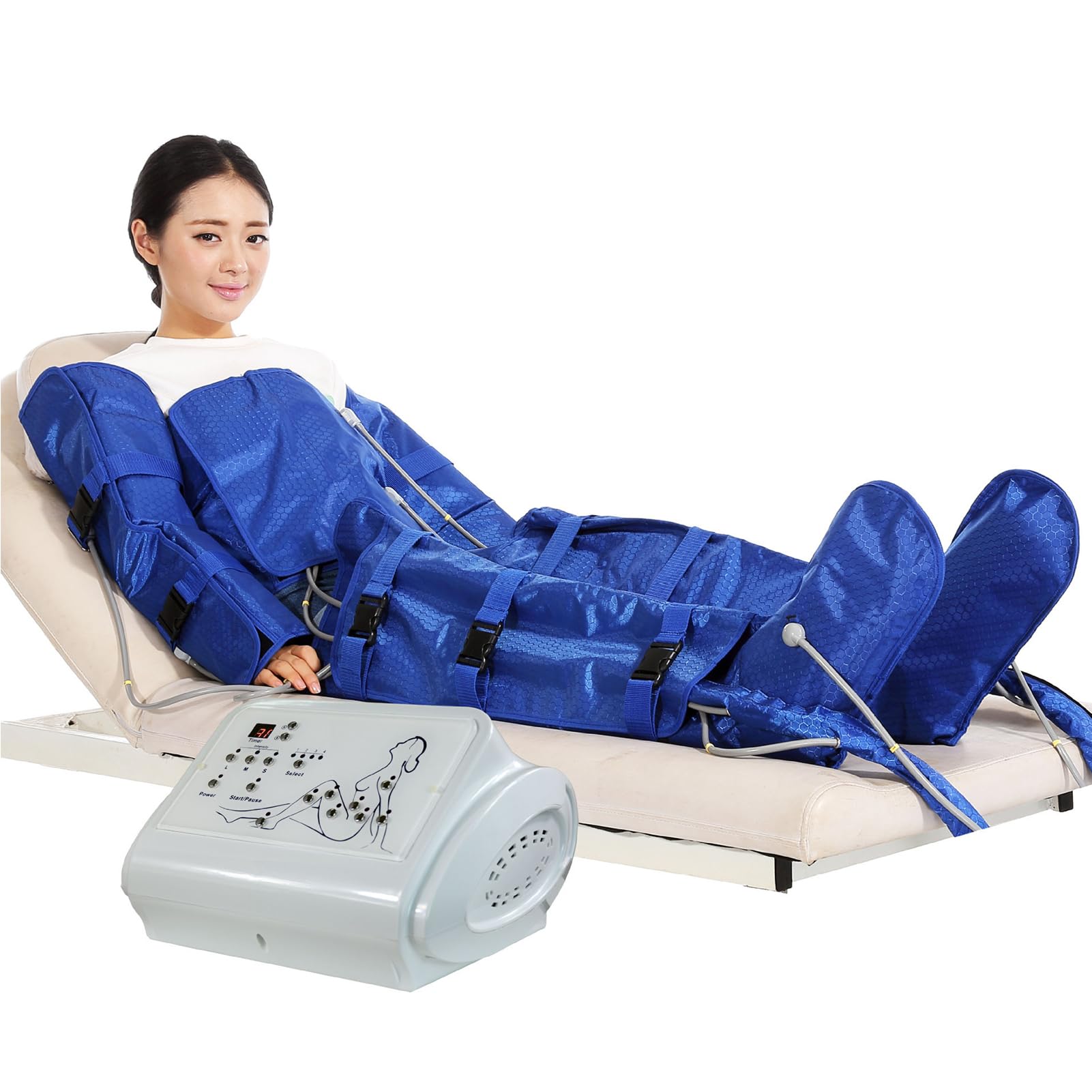 Strumento per Pressoterapia a Vuoto con Onda d'Aria a Infrarossi Lontani 16 Airbag per Massaggio Completo del Corpo Massaggio di Drenaggio Linfatico Perdita Peso Attrezzatura per Massaggi di Bellezz