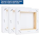APACALI 12 ensemble Mini Panneaux de toile 6 x 6 De pouce avec des asels en bois