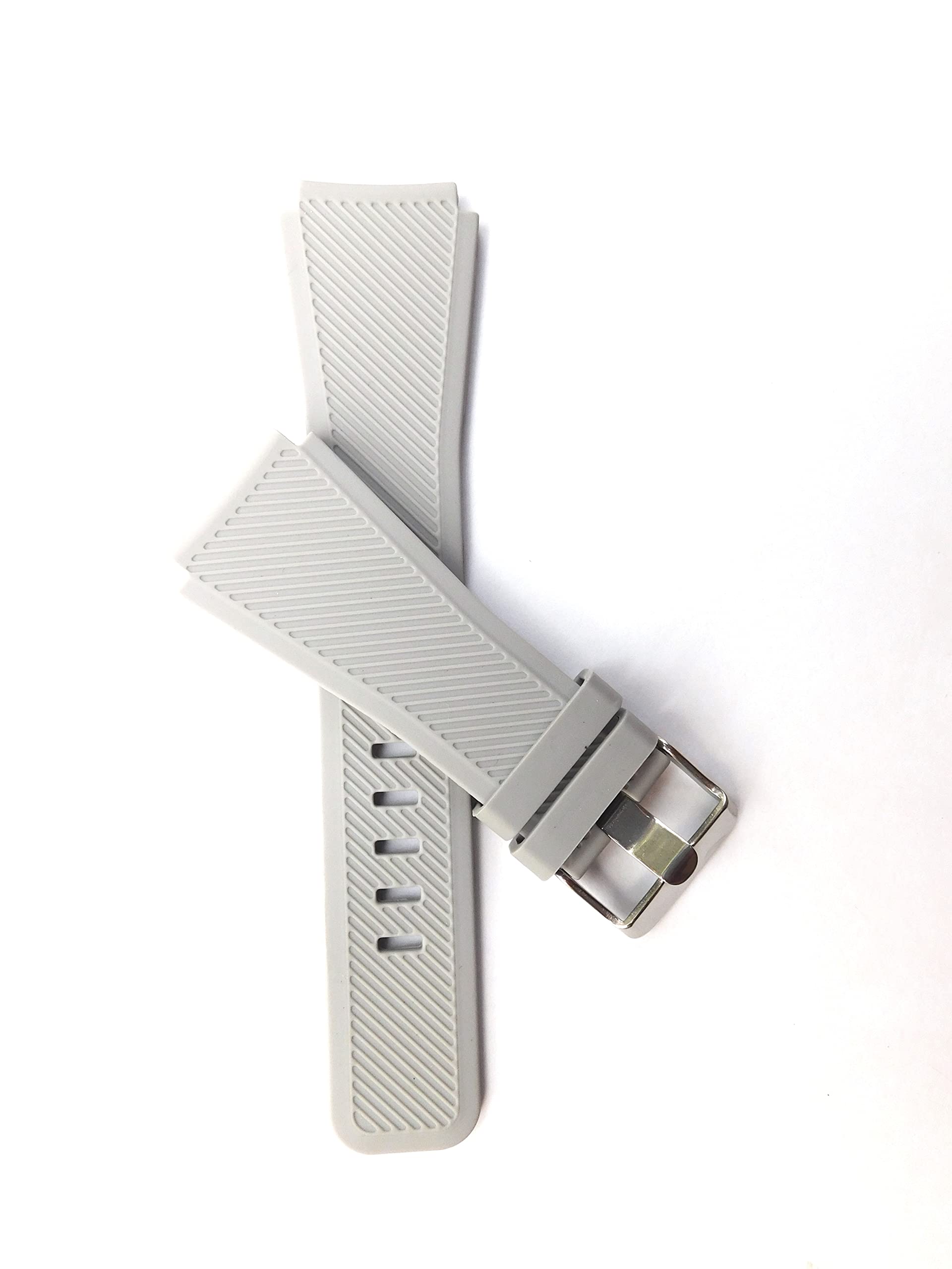 22mm Stech Silicone Strap for Watch Cut Shape (Grey/Cross Stripe) (B0838BT8ST) Amazon Price History, Amazon Price Tracker