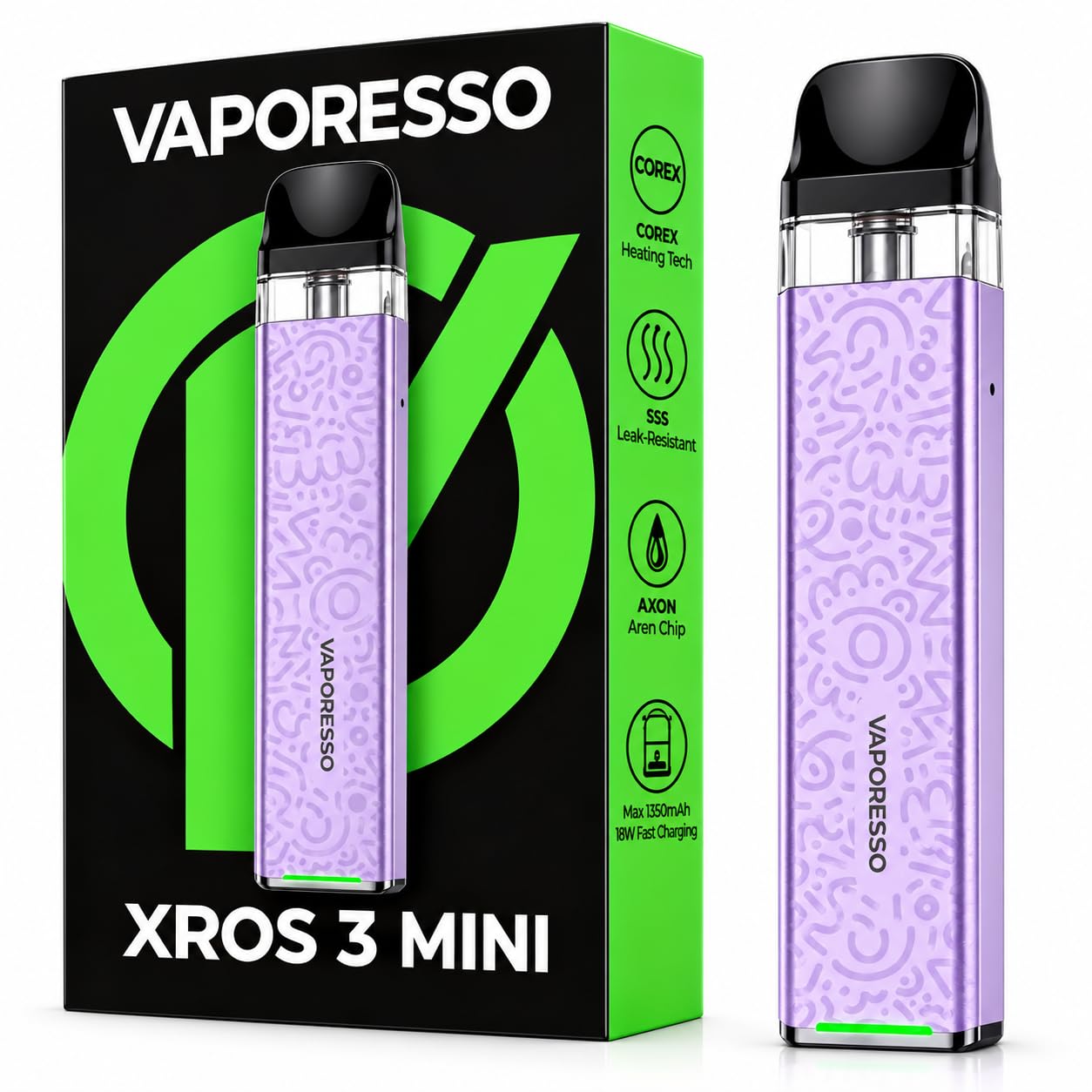 VAPORESSO XROS 3 Mini Pod Vape Kit [Lilac Purple]