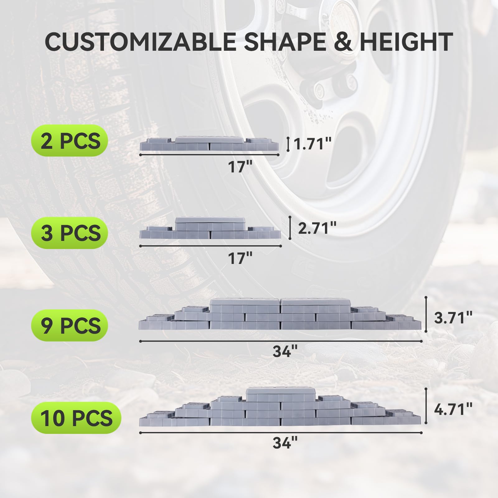 Snapklik.com : RV Leveling Blocks 12 Pack, Heavy Duty Camper Leveling ...