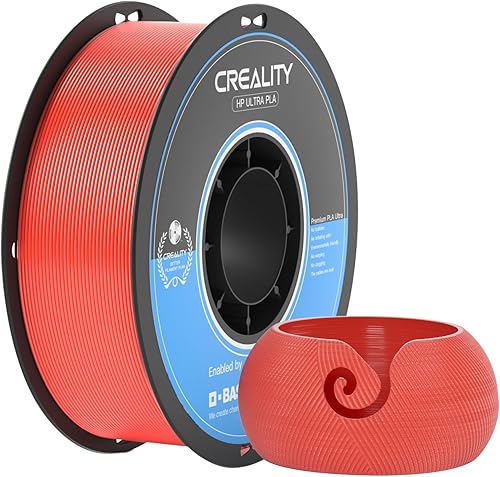 Creality Filamento PLA de 0.069 pulgadas, color rojo, filamento de impresora 3D de ácido poliláctico de 0.069 in, menos burbujas sin olor, filamento
