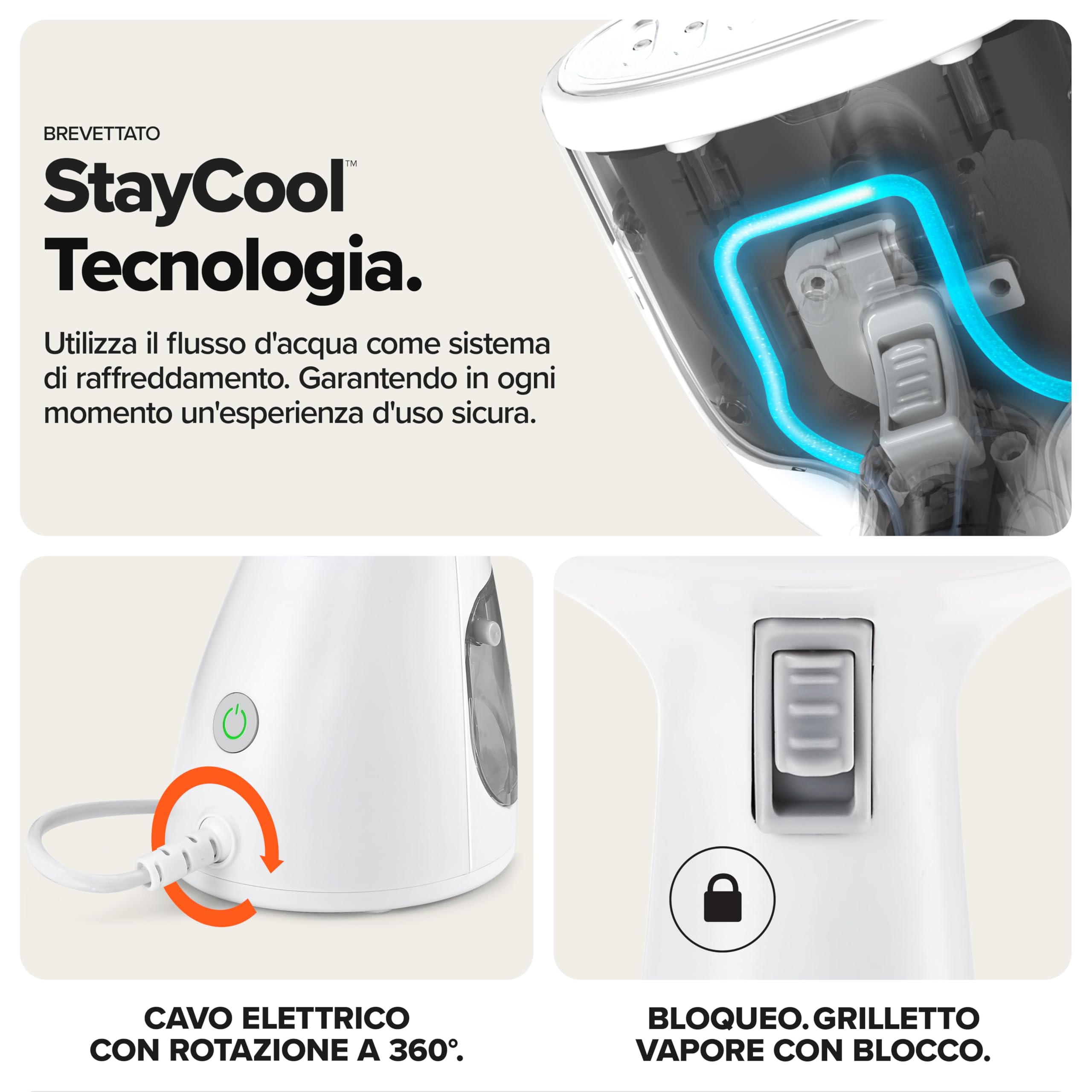 Dupray Voila 3-in-1 Vaporizzatore Portatile – Steamer a Mano per Abiti, Tessuti e Casa