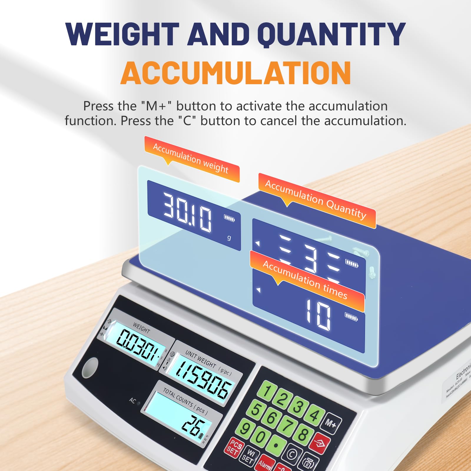 Precision Counting Scale - 30kg/66lb Digital Scale -6