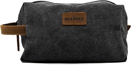 Live Bearded Dopp Kit - Neceser de viaje duradero para hombres, afeitado, higiene, cuidado de la barba, artículos esenciales de viaje y bolsa de