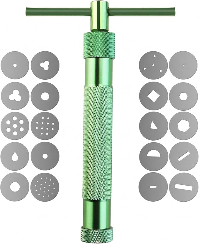 VORCOOL Polymer Clay Extruder Gun Tool with 20 Unique Discs