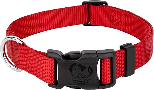 Miniatura 6 de Country Brook Design  Collar de nailon de lujo para perro con vibrante selección de 25 colores, Bright Red