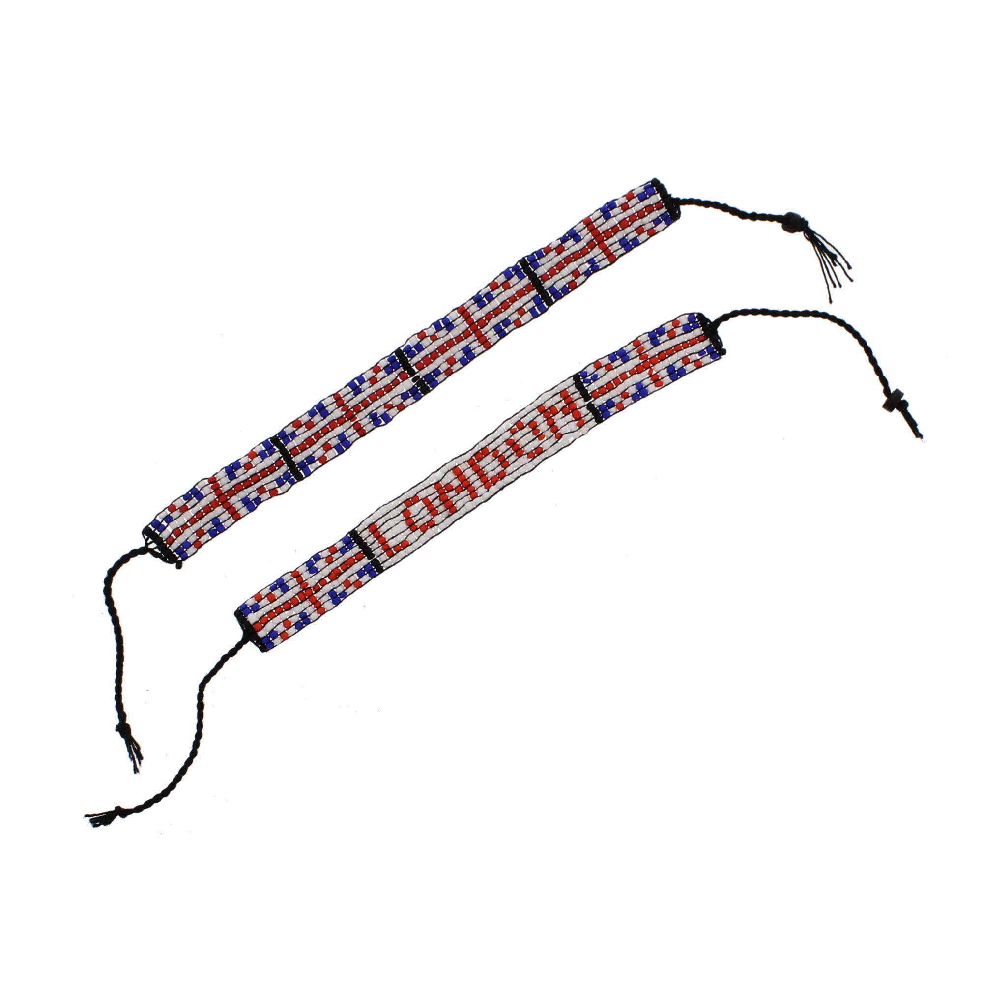 Zac's Alter Ego Set of 2 Assorted Designs Union Jack Beaded Bracelets
