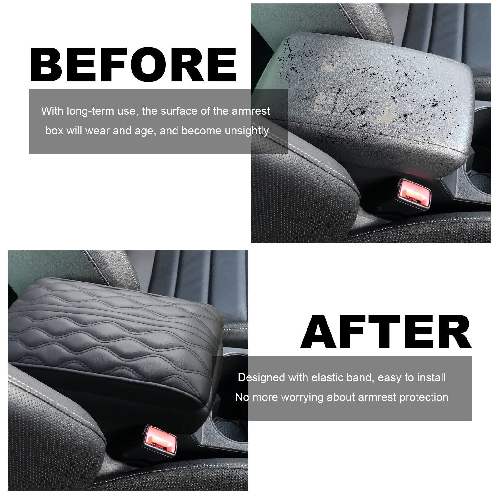 Cubierta Protectora De La Caja del Reposabrazos del Control Central del Coche para Seat para Ateca 2016 2017 2018 2019 2020 2021 2022 Accesorios Interiores