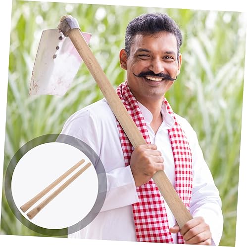 Miniatura 3 de 2 asas de repuesto de madera dura para azadas y palas, 50 asas largas y sólidas, ideales para herramientas de jardinería y paisajismo