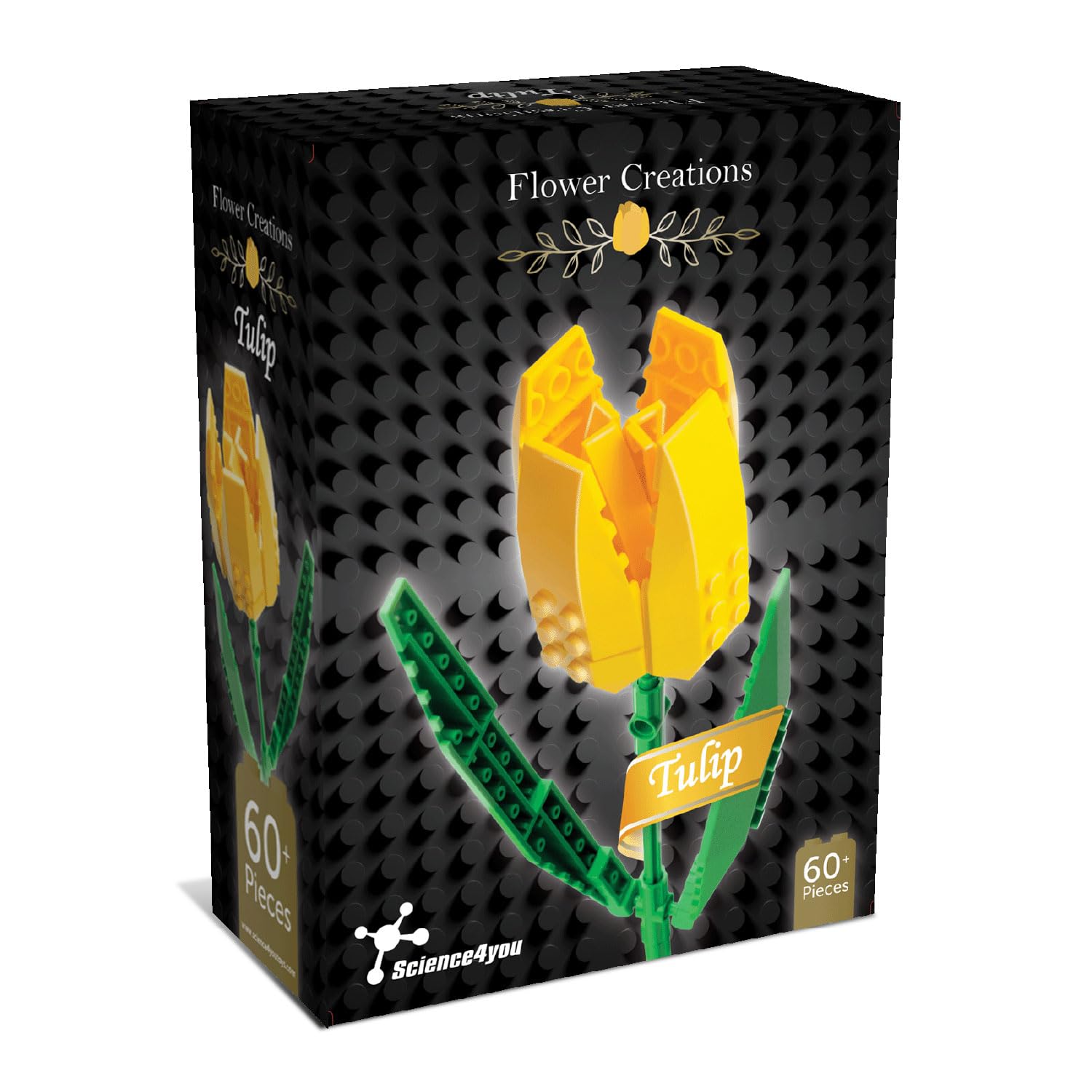 Science4you Tulip Building Kit for Adults - Have Fun Building Tulip, Build Artificial Flowers, Building, Modelling & Hobby Gift for Adults & Children