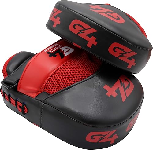 Miniatura 2 de Almohadillas de enfoque curvadas Mitones Gancho y Jab Pads Almohadillas de cuero PU para entrenamiento en boxeo MMA Kickboxing Artes Marciales Muay