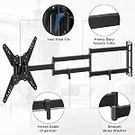 BONTEC TV Wall Mount for 26–65 Inch Flat and Curved Screens with 37.4 Inch Long Extension, Full Motion Swivel Design, Heavy Duty Bracket for Corner or Monitor Setup, Max VESA 400x400, Holds 77 lbs