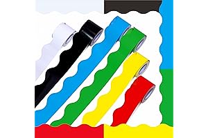 Bulletin Board Borders Sets - Wavy Line Scalloped Trim For Classroom Decoration