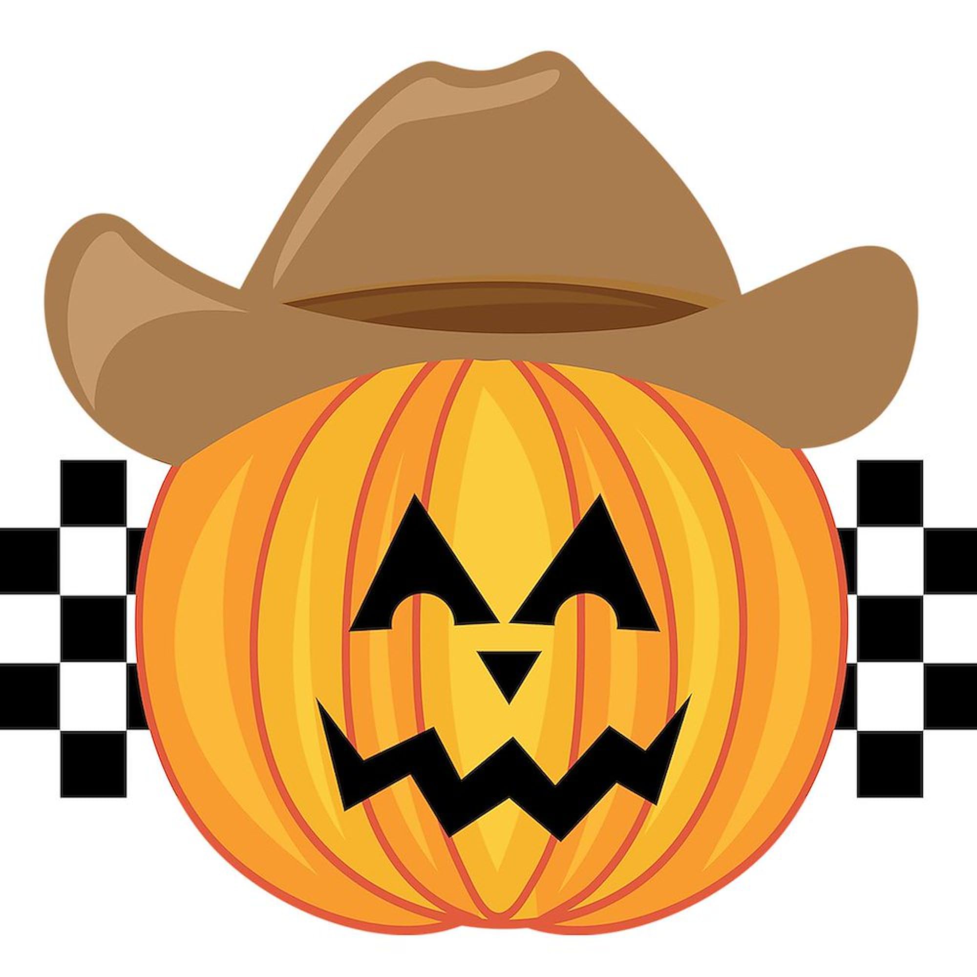 CafePress Western Halloween Cowboy Pumpkin 4