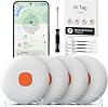 Android Smart Tag, Plotter Set of 4 Works with Google Locate App (Android Only), Equipped with Protective Case, IP68 Waterproof, for Keys/Wallets/Suitcases