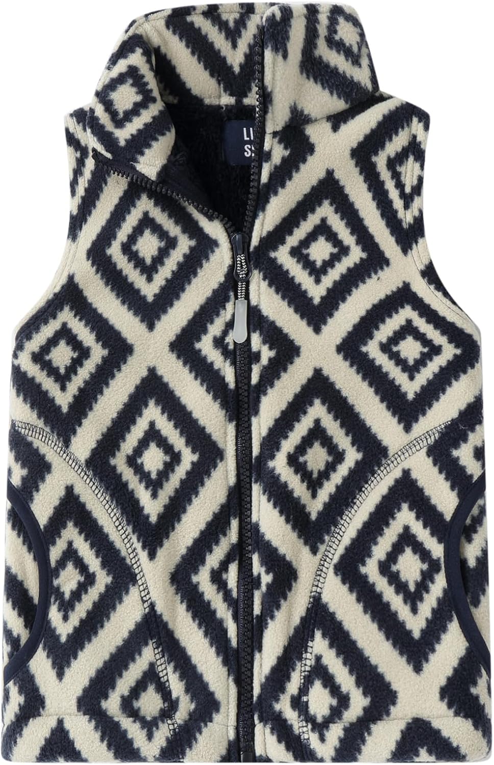 LittleSpring Kids Fleece Vest with Fur Lined Zip Up Thickening Winter Sleeveless Jacket LittleSpring Kids Fleece Vest with Fur Lined Zip Up Thickening Winter Sleeveless Jacket